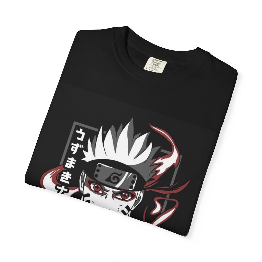 Anime Ninja Graphic T-Shirt – "ごすまきナルト" Dark Manga Design
