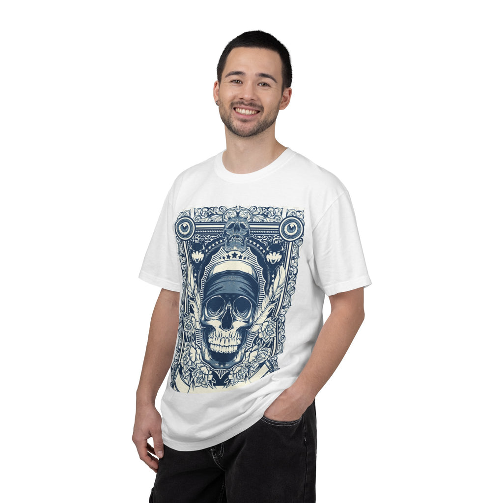 Skull Crown Graphic T-Shirt — Vintage Ornate Skeleton Design