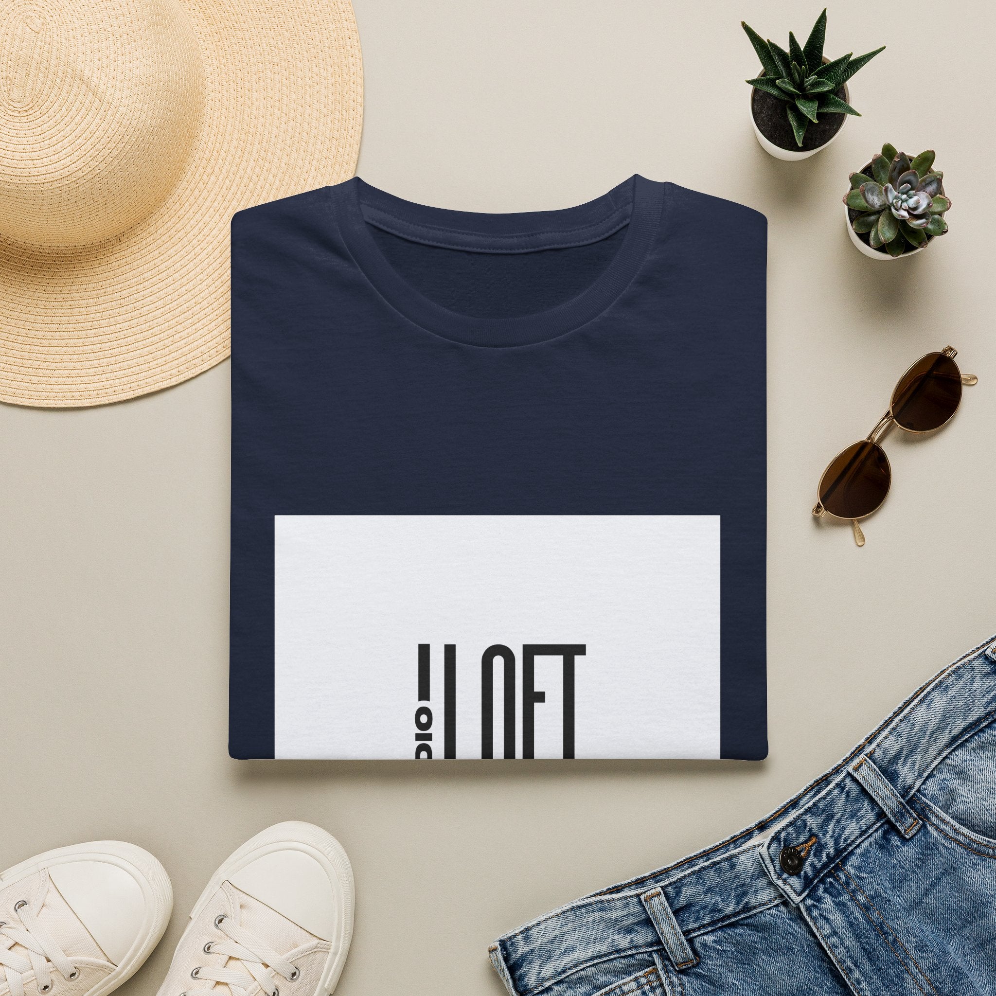 LOFT Vertical Logo T-Shirt — Minimalist Graphic Tee for Casual Everyday Wear