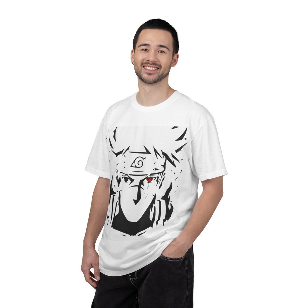 Naruto Minimalist Kakashi Face T-Shirt — Anime Ninja Mask Graphic Tee