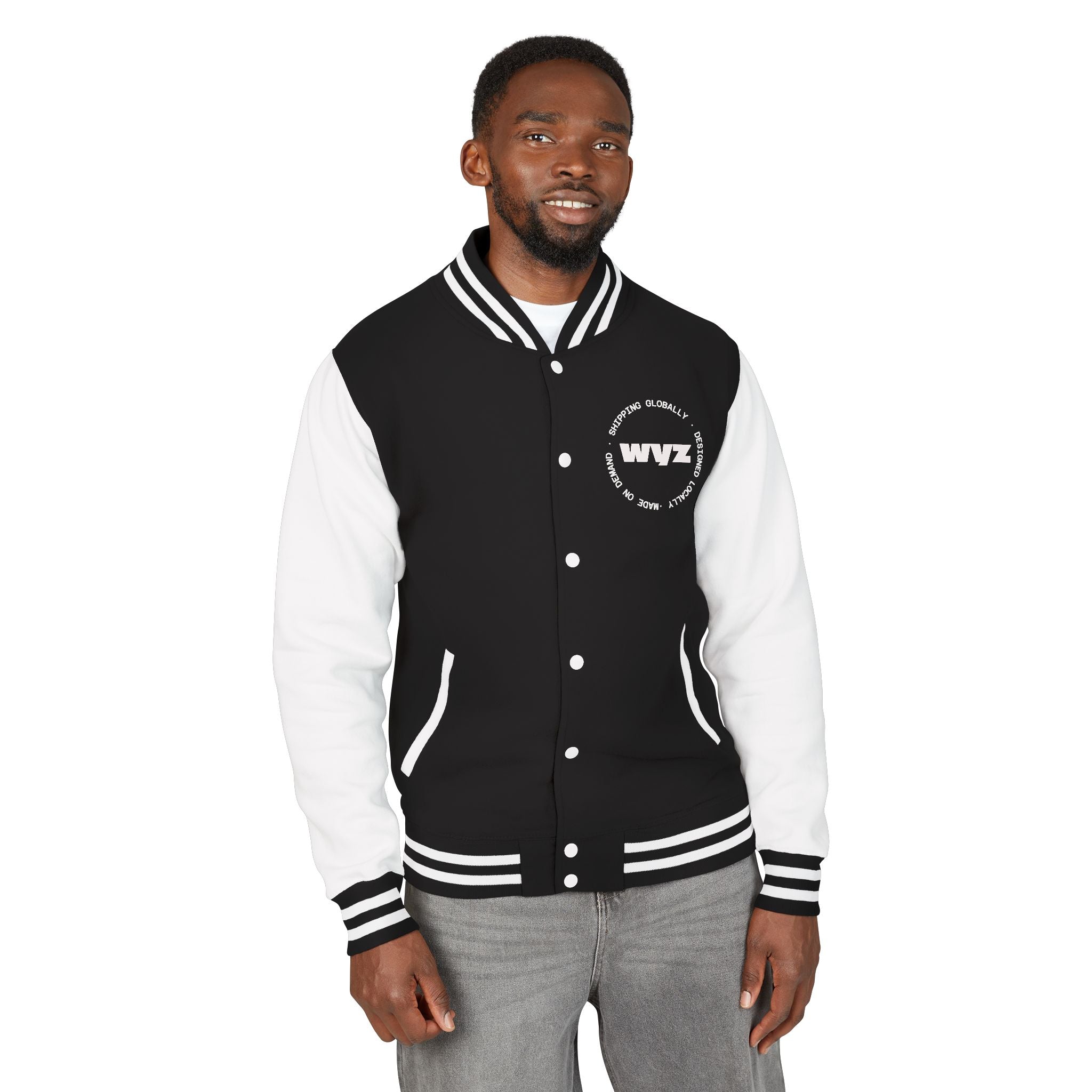 Sunset Beach Letterman Jacket – Retro Palm Tree Varsity Jacket