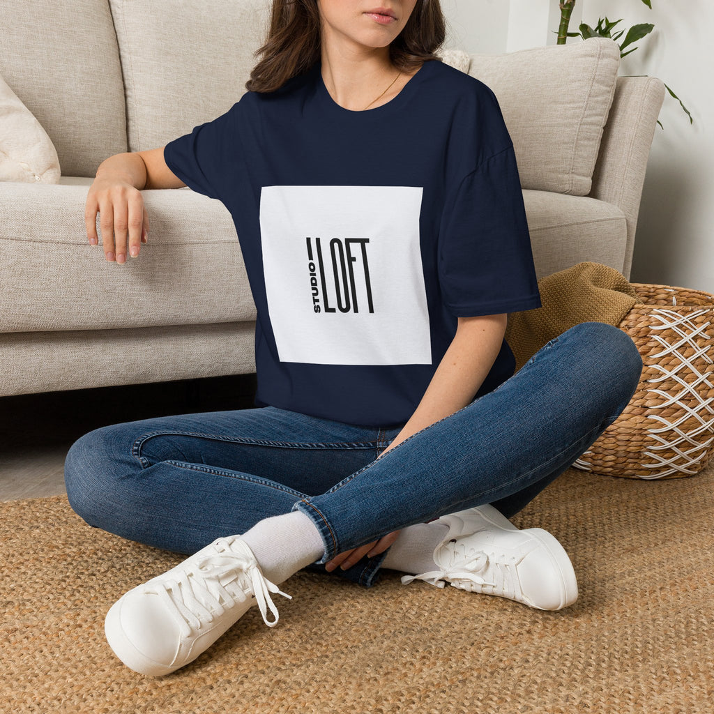 LOFT Vertical Logo T-Shirt — Minimalist Graphic Tee for Casual Everyday Wear