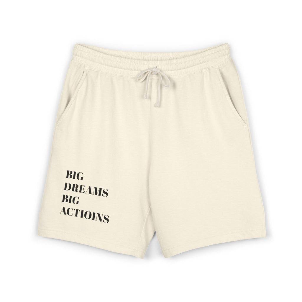 Sweat Shorts - "Big Dreams Big Actions" Minimal Fleece Lounge Shorts