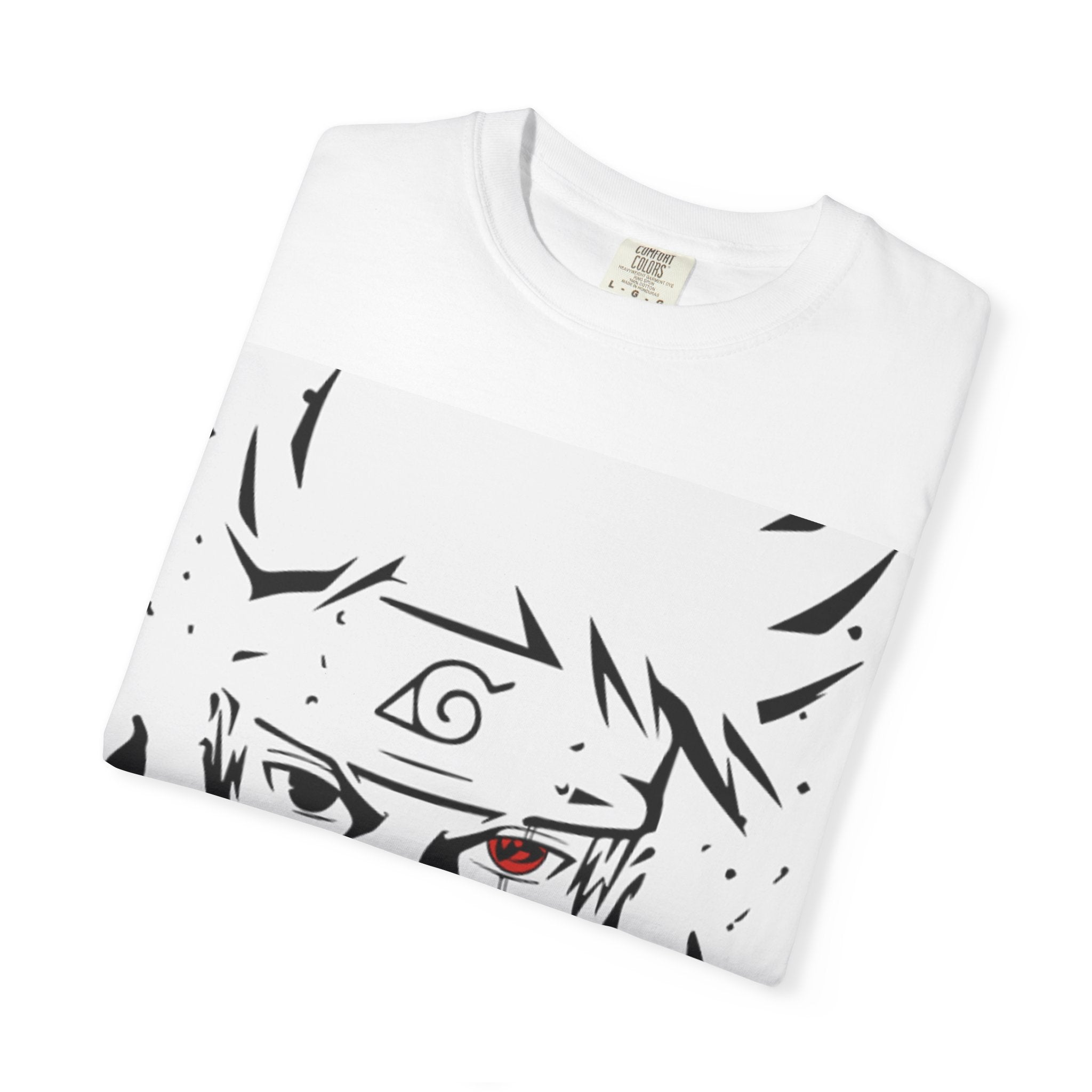 Naruto Minimalist Kakashi Face T-Shirt — Anime Ninja Mask Graphic Tee