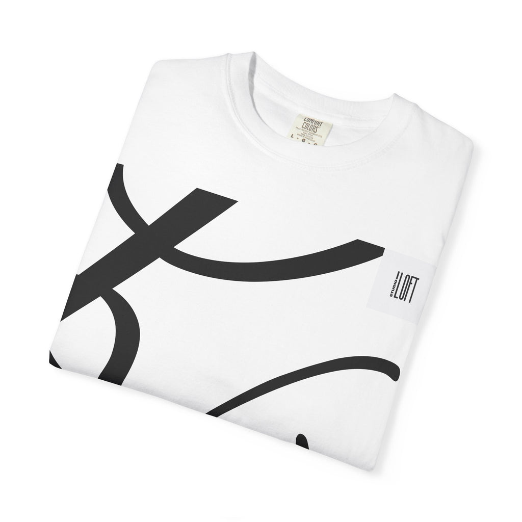 Script Stroke T-Shirt — Minimalist Calligraphy Graphic Tee