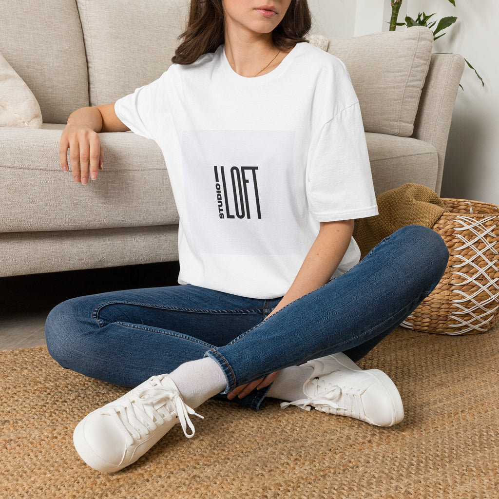 LOFT Vertical Logo T-Shirt — Minimalist Graphic Tee for Casual Everyday Wear